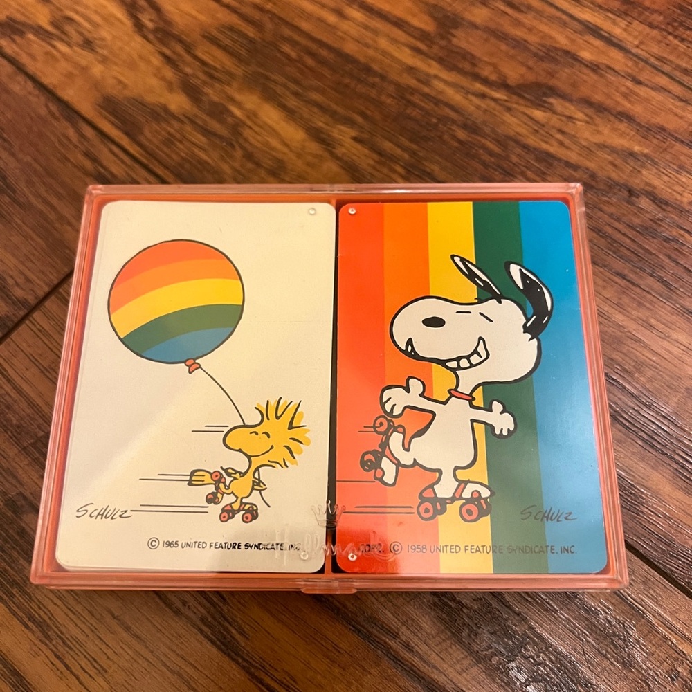 Vintage Hallmark “Peanuts Rainbow” Snoopy and Woodstock Card Set